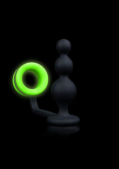 Plug Anal Glow Beads Con Anillo Para El Pene Que Brilla En La Oscuridad