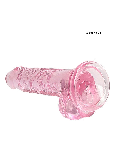 Realrock Consolador Realista De 7 Pulgadas Con Bolas Rosa Claro