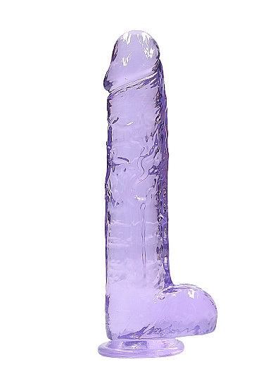 Realrock Consolador Realista De 9 Pulgadas Con Bolas Púrpura Claro