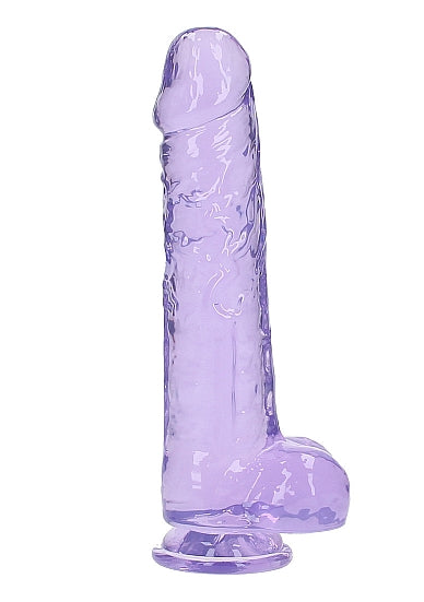 Realrock Consolador Realista Con Bolas 10in Morado