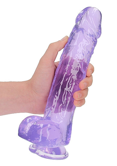 Realrock Consolador Realista Con Bolas 10in Morado