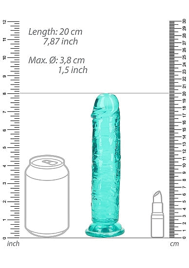 Realrock Straight Realistic 7 En Consolador Turquesa