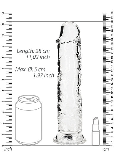 Realrock Straight Realistic 10 In Dildo Transparent