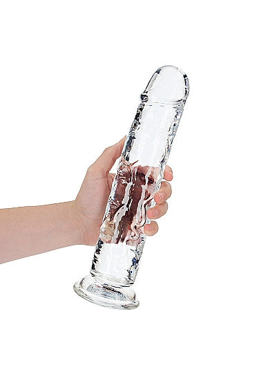 Realrock Consolador Recto Realista 11in Transparente