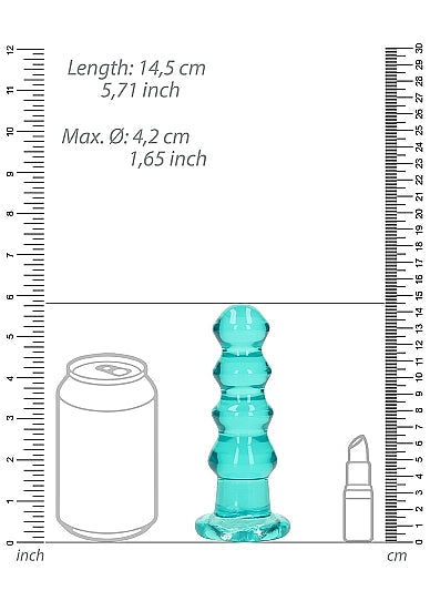 Consolador O Plug Anal Curvy Realrock Turquesa