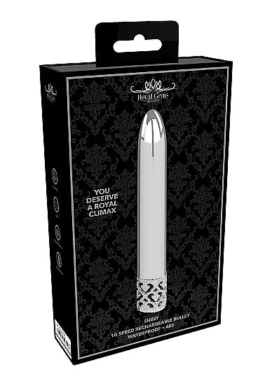 Royal Gems Vibrador Potente Brillante Recargable Plata