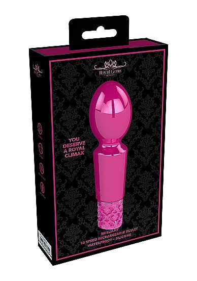 Bala de silicona recargable rosa brillante Royal Gems
