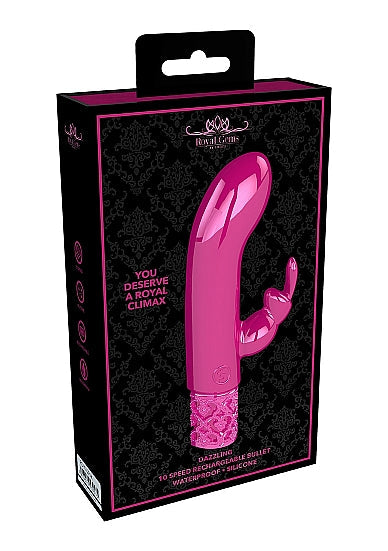 Bala de silicona recargable rosa deslumbrante Royal Gems