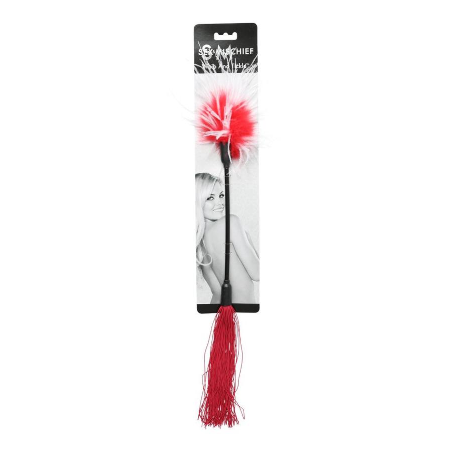 Eclipse Whipper Tease Tickler en rojo y blanco