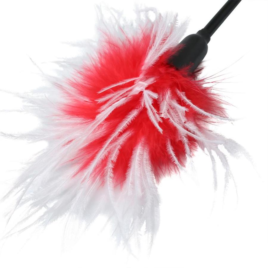 Eclipse Whipper Tease Tickler en rojo y blanco