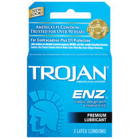 Trojan Enz (lubricado) paquete de 3