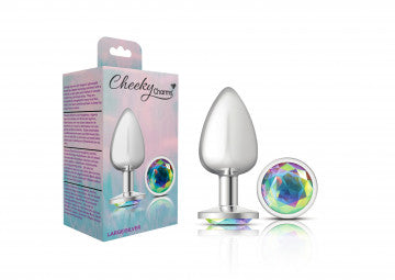 Plug redondo plateado grande Gleaming Aura