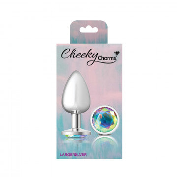 Plug redondo plateado grande Gleaming Aura