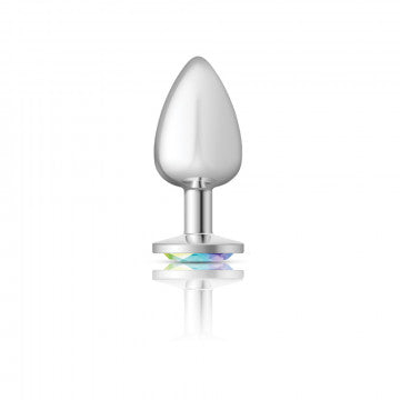 Plug redondo plateado grande Gleaming Aura