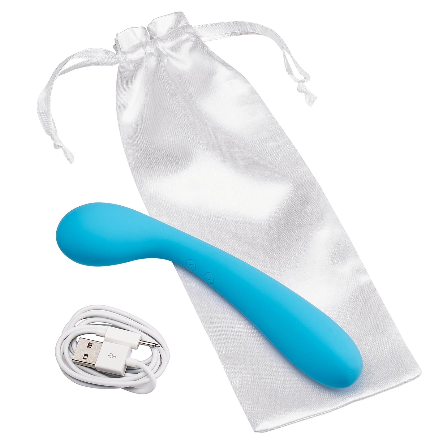 Cloud 9 Health & Wellness Punto G recargable Slim 7 pulgadas Motores duales Aqua Blue
