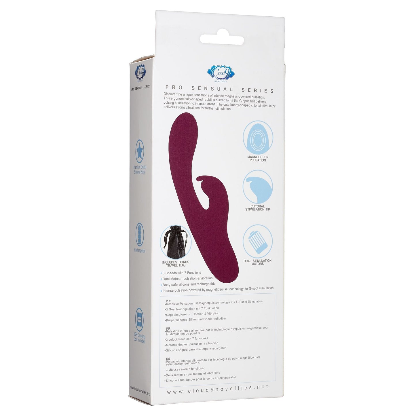 Cloud 9 Pro Sensual Series Pulse Touch Rabbit G Ciruela