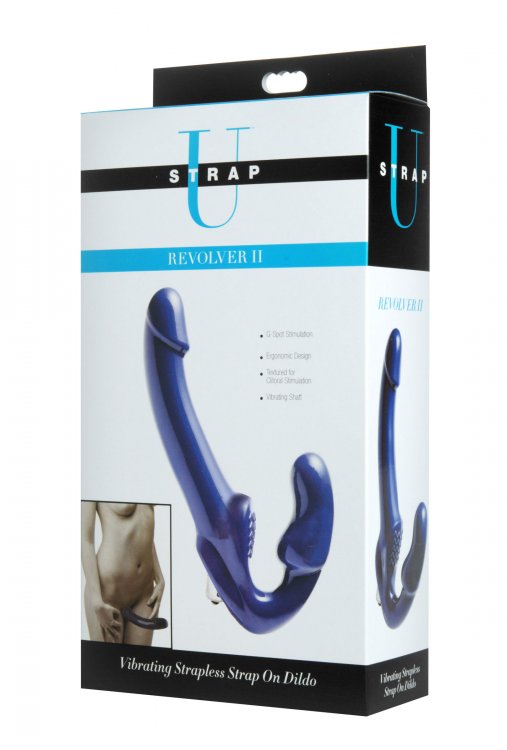 Strap U Revolver Sin Tirantes Correa En Consolador Azul