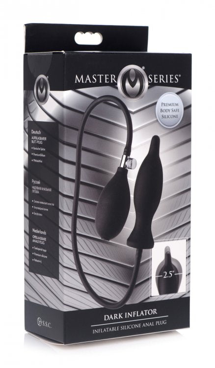 Master Series Dark Inflator Plug Anal de Silicona
