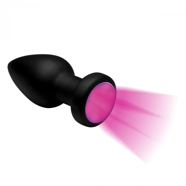 Plug de silicona con vibración LED mediano de Booty Sparks