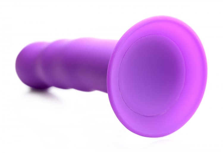 Squeeze-it Silexpan Dildo- Purple