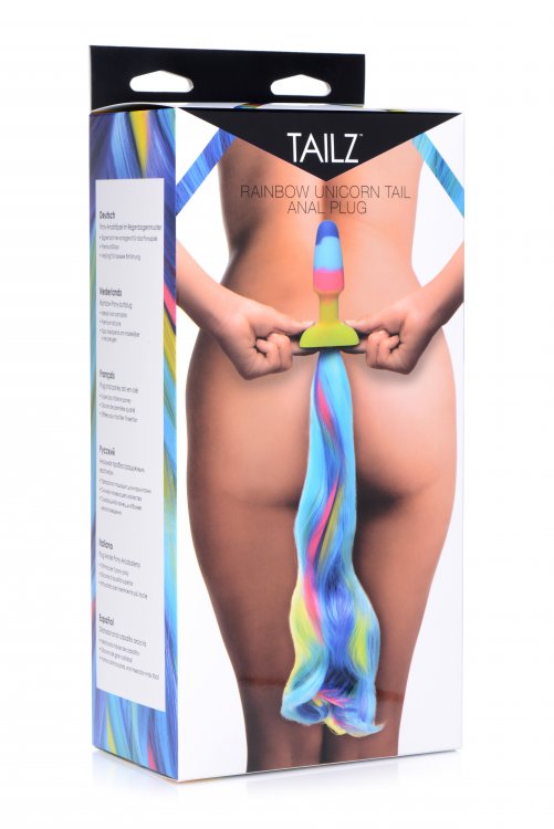 Rainbow Fantasy Unicorn Tail Plug