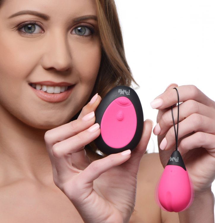 Blush 10x Vibrating Silicone Egg W/ Remote Pink