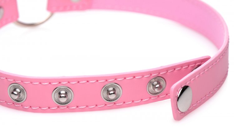 Master Series Kinky Kitty Ring Gargantilla delgada rosa