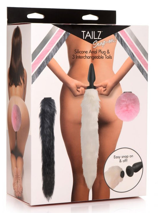 Snap-On Tailz Silicone Anal Plug & Interchangeable Tails