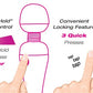Palm Power Massager Fuschia Rechargeable Waterproof