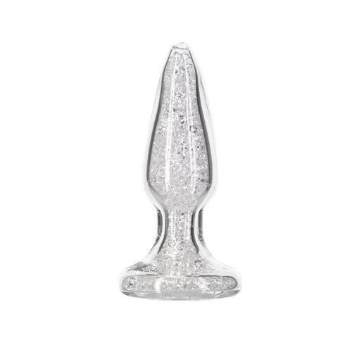 "Fancy" Glass Anal Plug Translucent