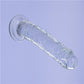 Addiction Crystal 8 Vertical Dong Clear Tpe W/ Bullet "