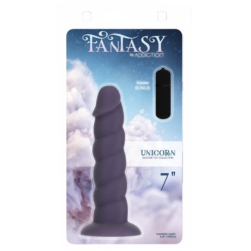 Fantasy Addiction Unicornio morado de 7 pulgadas con bala