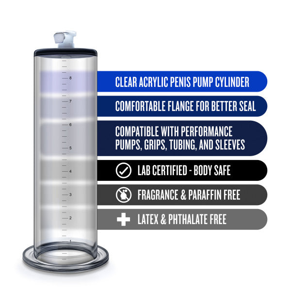 Performance 9 In X 2.25 In Penis Pump Cylinder Clear