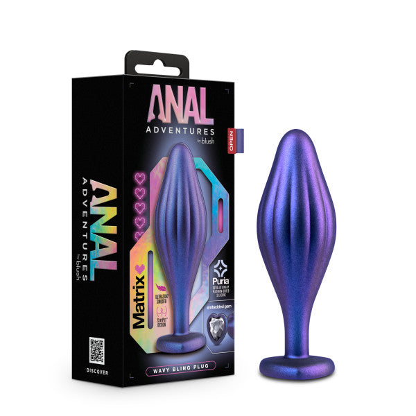 Plug Anal Silicona "Zafiro Ondulado"