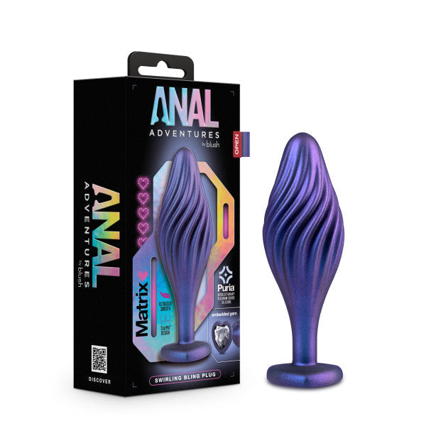 Plug Anal Silicona "Zafiro Remolino"