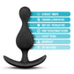 Anal Adventures Platinum Wave Plug Negro