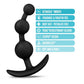 Anal Adventures Platinum Pequeñas Bolas Anales Negras
