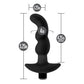 Anal Adventures Platinum Silicona Vibrador Masajeador de Próstata 03 Negro