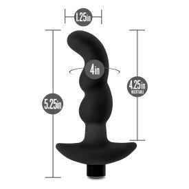 Anal Adventures Platinum Silicona Vibrador Masajeador de Próstata 03 Negro