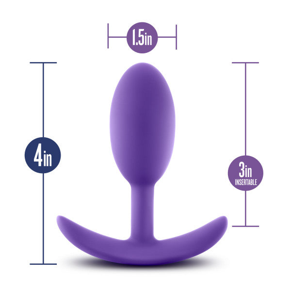 Luxe Violet Vibrating Slim Plug Medium