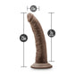 Dr Skin Glide 7.5in Self Lubricating Dildo Chocolate