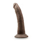 Dr Skin Glide 7.5in Self Lubricating Dildo Chocolate