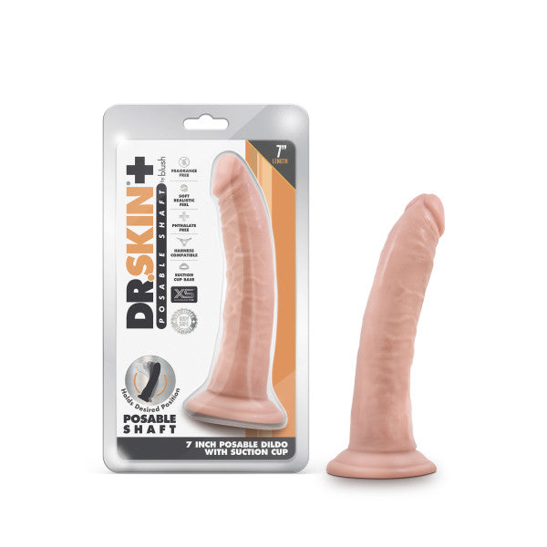 Dr Skin Plus Consolador articulable de 7 pulgadas Vainilla