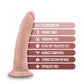 Dr Skin Plus Consolador articulable de 7 pulgadas Vainilla
