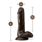 Dr Skin Plus Consolador Posable de 6 pulgadas Chocolate