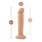 Dr Skin Plus Consolador Posable de 6 pulgadas Vainilla