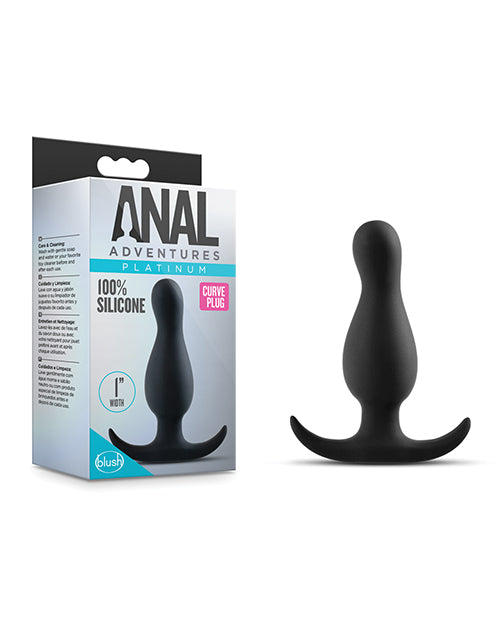 Anal Adventures Platinum Curve Plug Negro