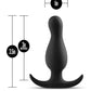 Anal Adventures Platinum Curve Plug Negro