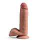 Dr Skin Plus Consolador Girthy Posable de 7 pulgadas Moca
