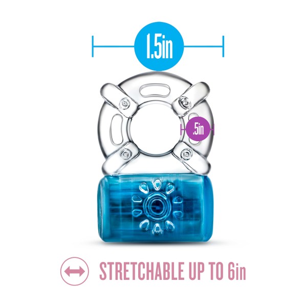 Play With Me Pleaser C-ring Azul Recargable